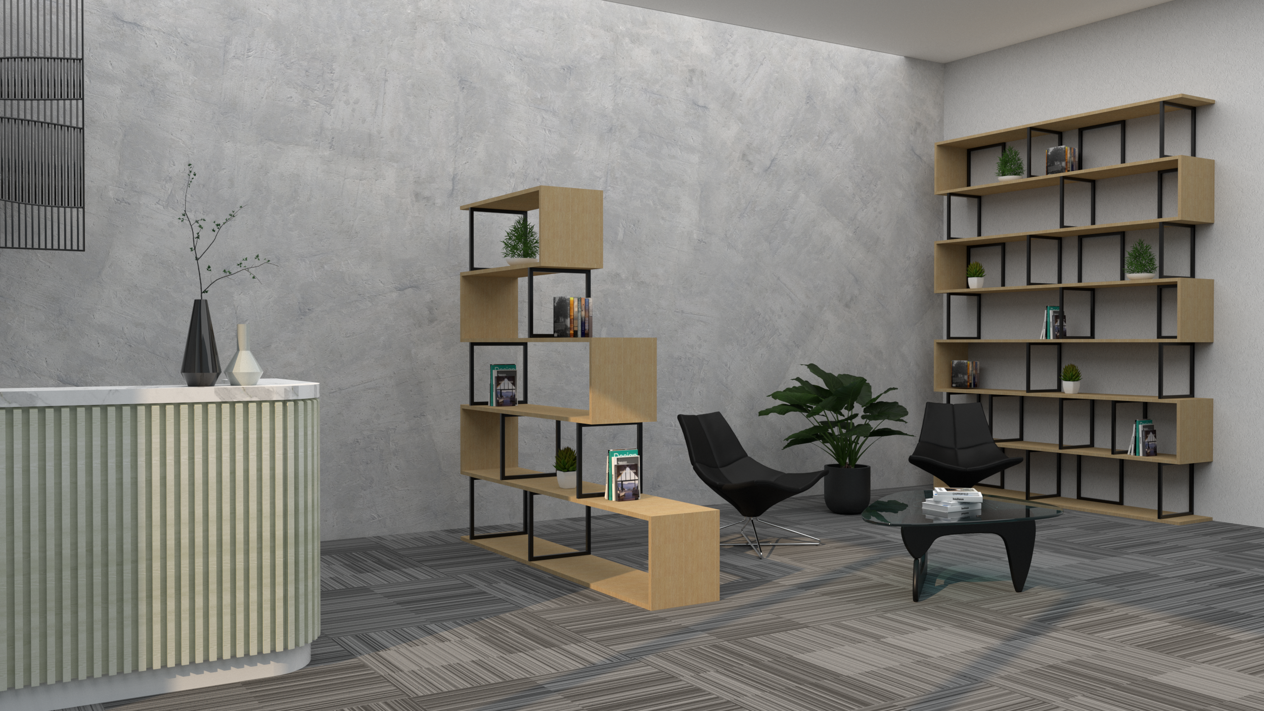 Room divider shelving commercial