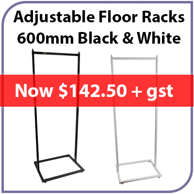 Adjustable Floor Racks Black & White 